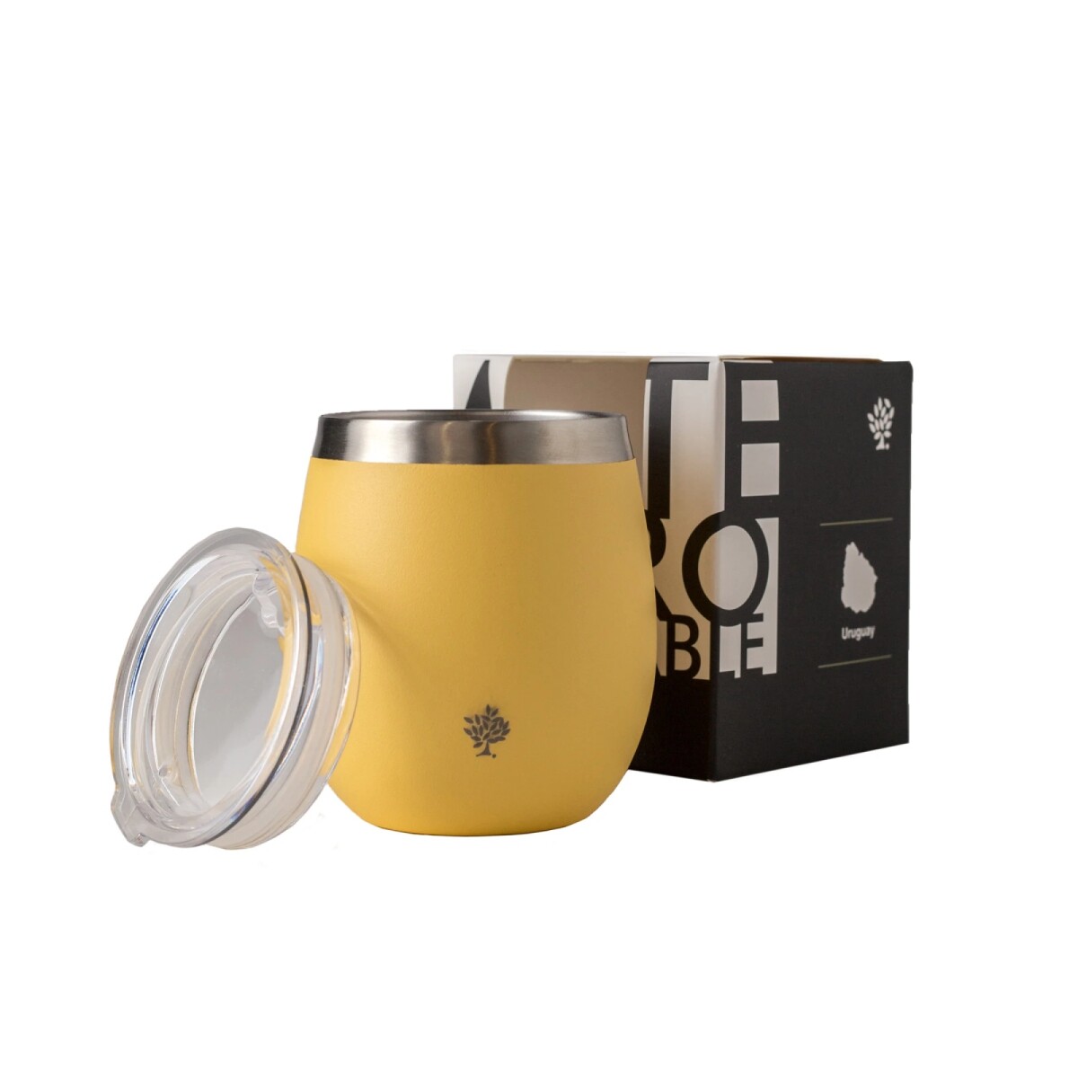 MATE TERRANO ACERO C/AMARILLO C/TAPA.- 