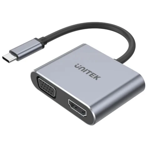 HUB USB-C Unitek 4 en 1 Dual Display PD 100W D1049A HUB USB-C Unitek 4 en 1 Dual Display PD 100W D1049A