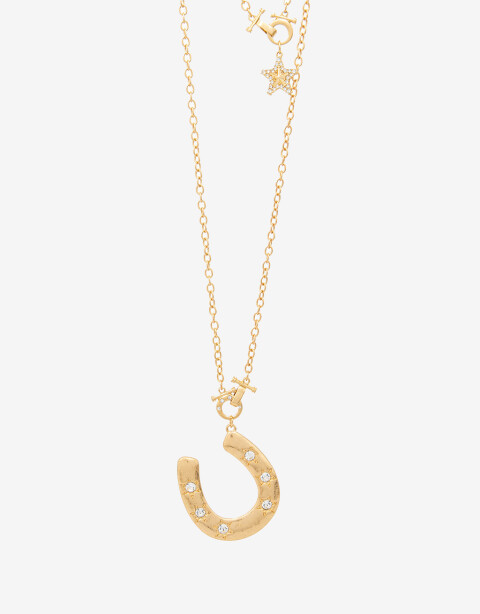 Collares Largos Strass Collar Largo Multidijes - Dorado Oro Amarillo