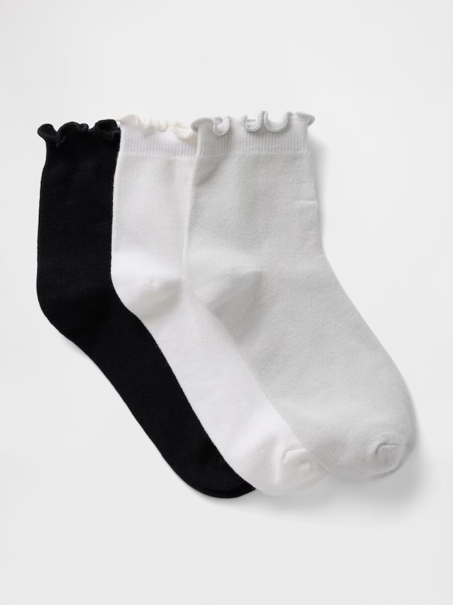 Medias Pack X3 Mujer - White V2 Global 