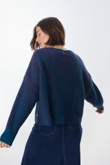 Sweater Astral Petroleo/Magenta