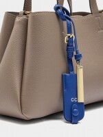 Bolso Tote Liso Con Colgante taupe