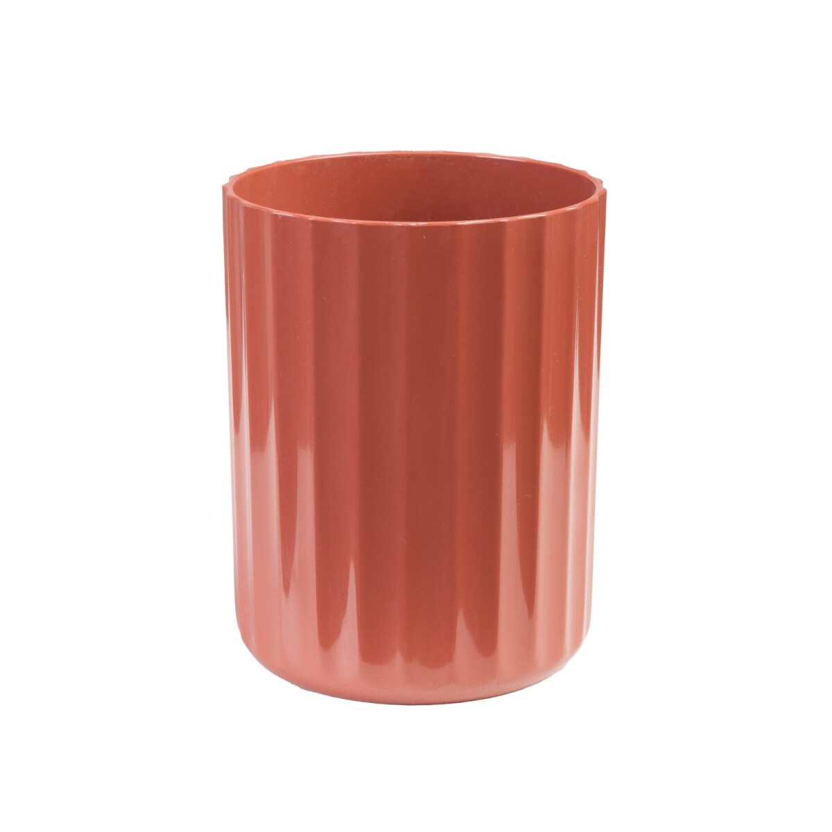 MACETA - PLASTICO NARANJA 8*8*10CM 
