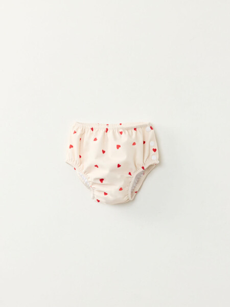 Pañal para agua reutilizable Estampa Corazones Crudo