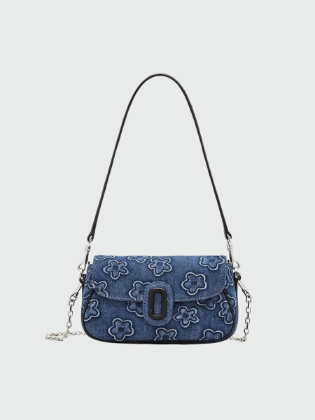 MARC JACOBS - THE PUFFY DAISY DENIM CLOVER SHOULDER BAG Beige