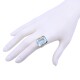 Anillo 18 k con aguamarina Anillo 18 k con aguamarina
