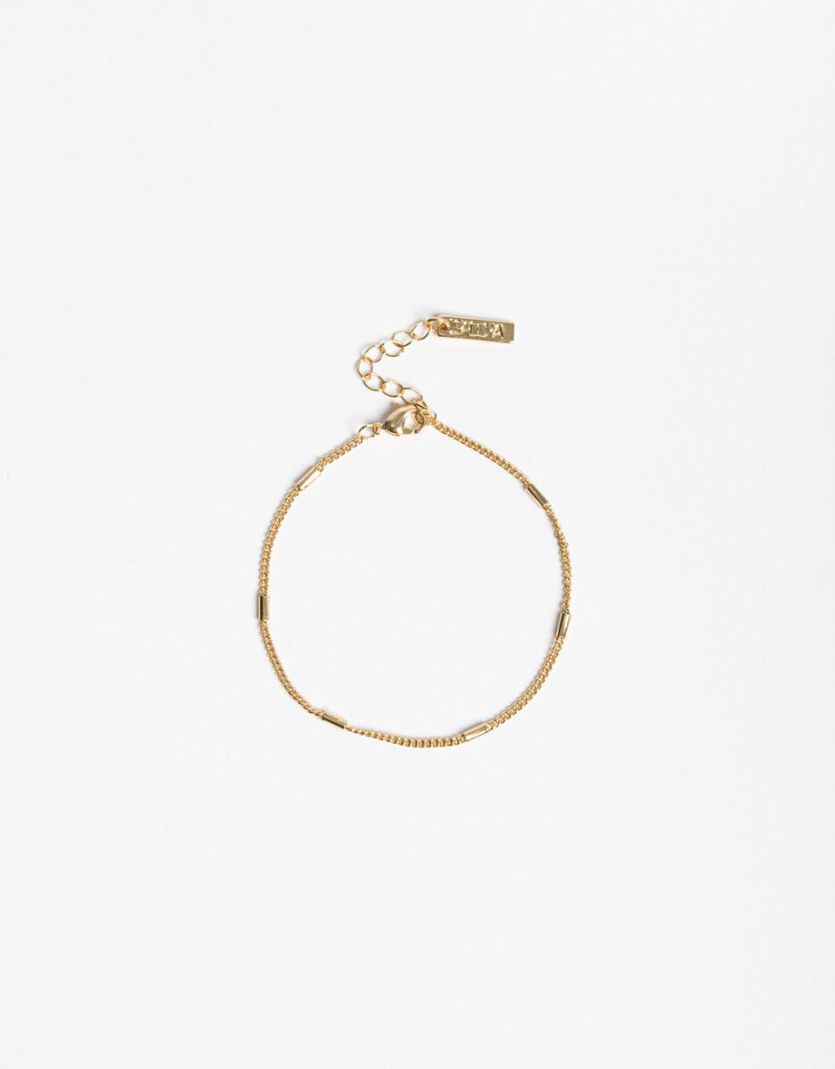 Pulsera Flexible Bañada En Oro 