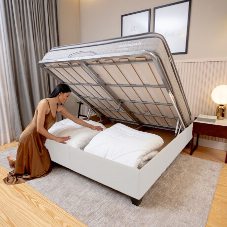 Cama baúl FLAT Blanco - 2 PLAZAS