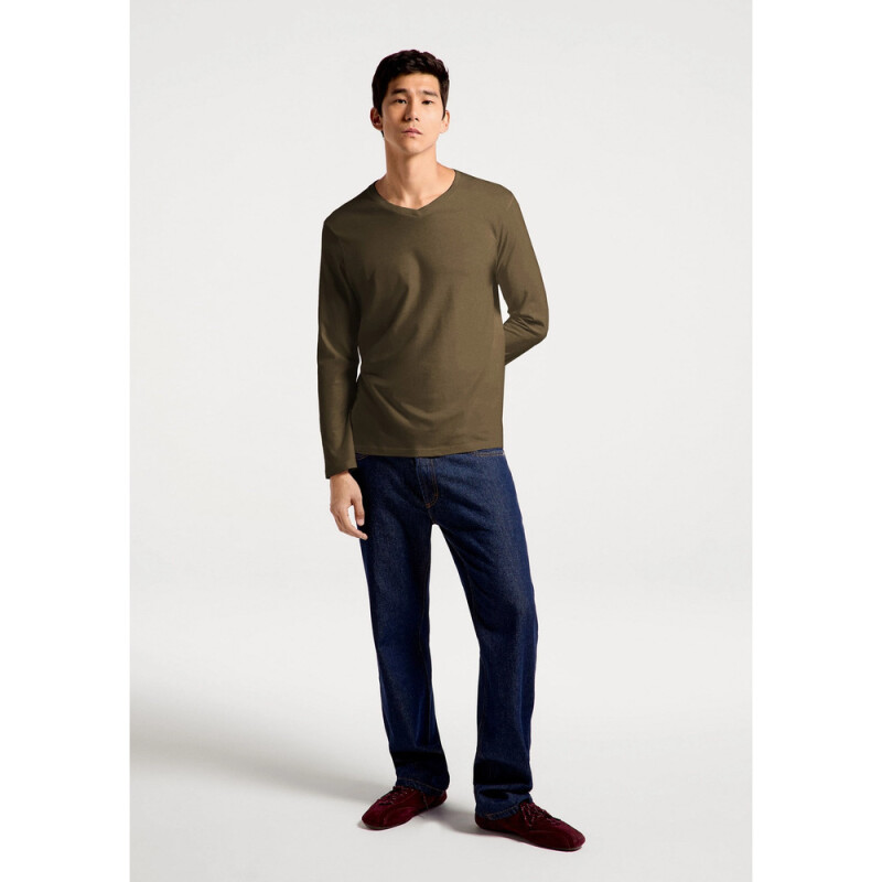 CAMISETA ML MASC CINZA ESCURO