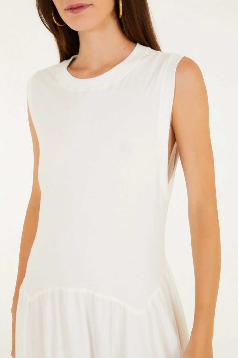 VESTIDO MAXI REGATA Blanco