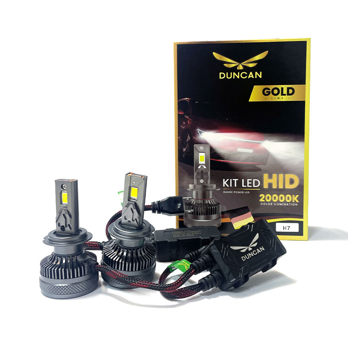 LAMPARA - KIT LED H7 12/24V 120W 12.000 LM GOLD PACK DUNCAN 