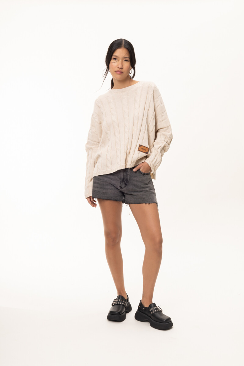 Sweater Oceano Crop Crudo