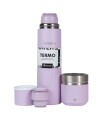 Kit Termo Acero Bala 750Ml + Mate Folkie Lila