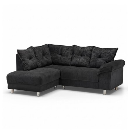 SOFÁ SILLÓN ESQUINERO RINCONERO CON CHAISE Negro