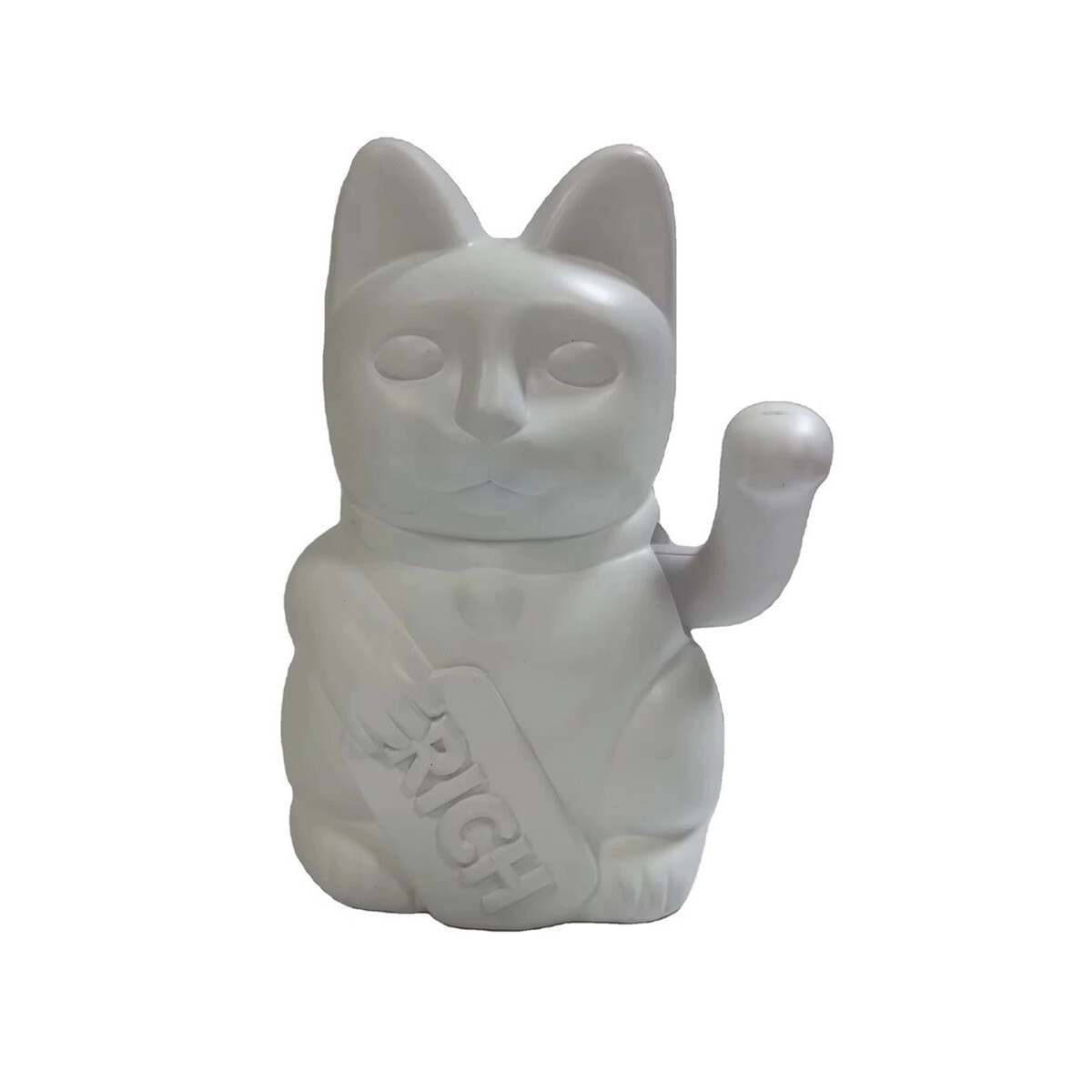 GATO DECORATIVO 12.5x10.5x16.5CM BLANCO/PAZ 