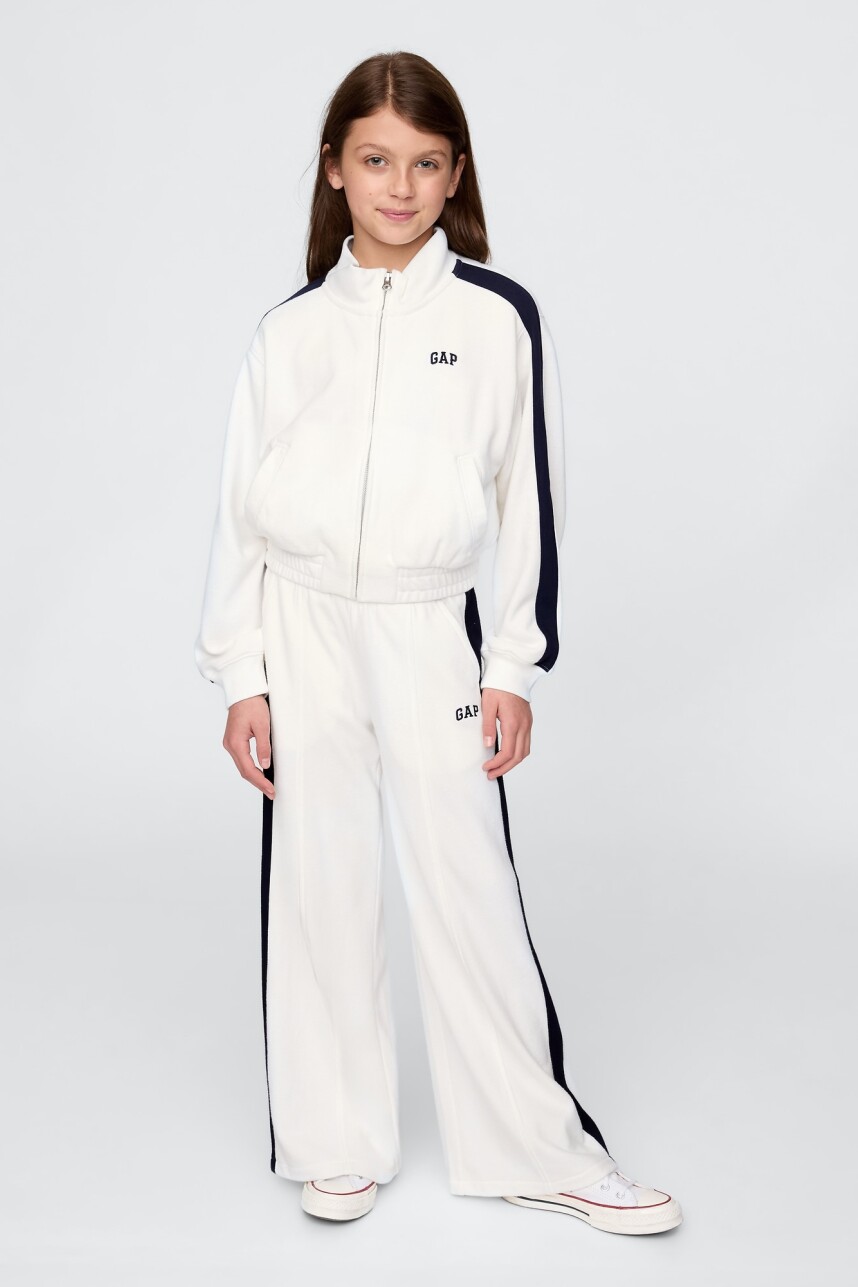 Campera Deportiva Sin Felpa Logo Gap Niña New Off White