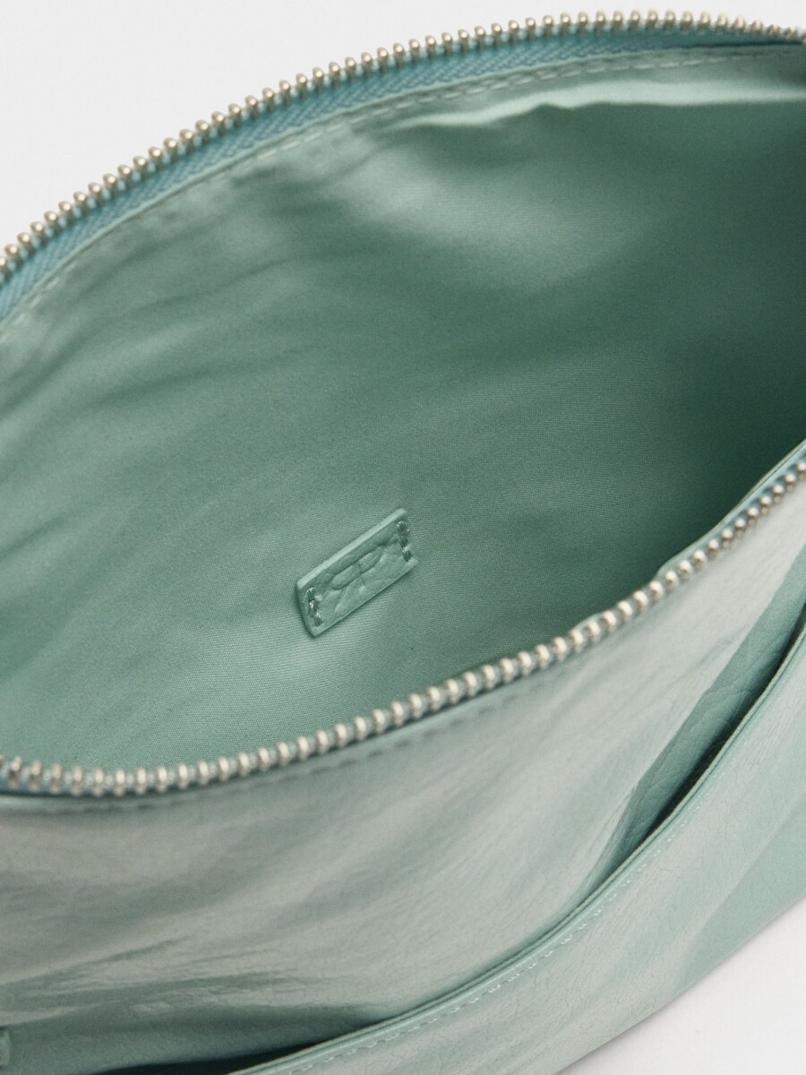 Bolso Bandolera Efecto Craquelado azul