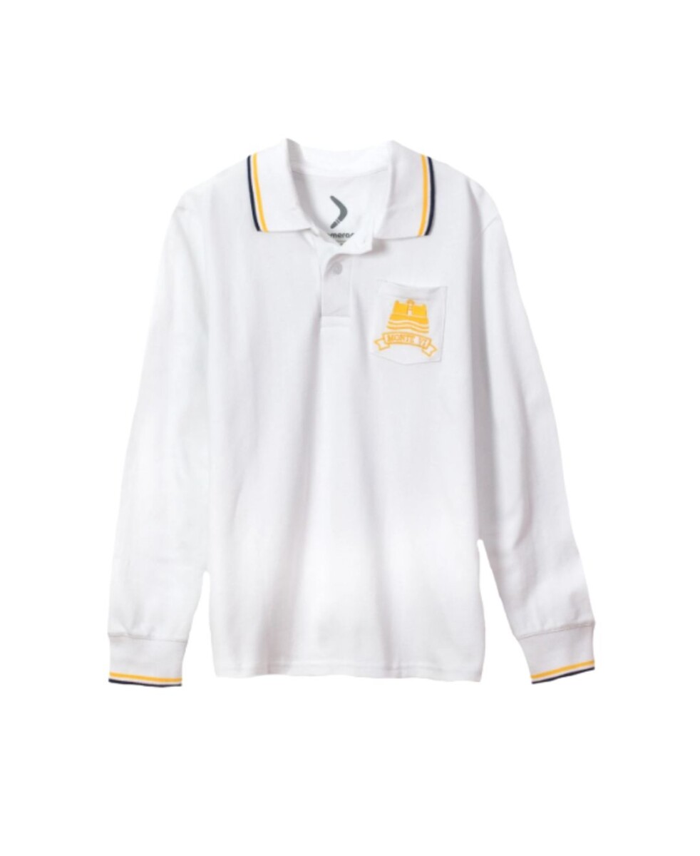 Remera Polo manga larga Monte VI - Blanco 