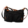 Bandolera Morral de Dama en Tela Impermeable Negro c/Suela