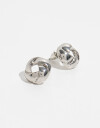 Aros Pasantes Metal Aros Con Textura - Plateado Rodio