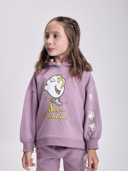 Canguro deportivo estampado Violeta
