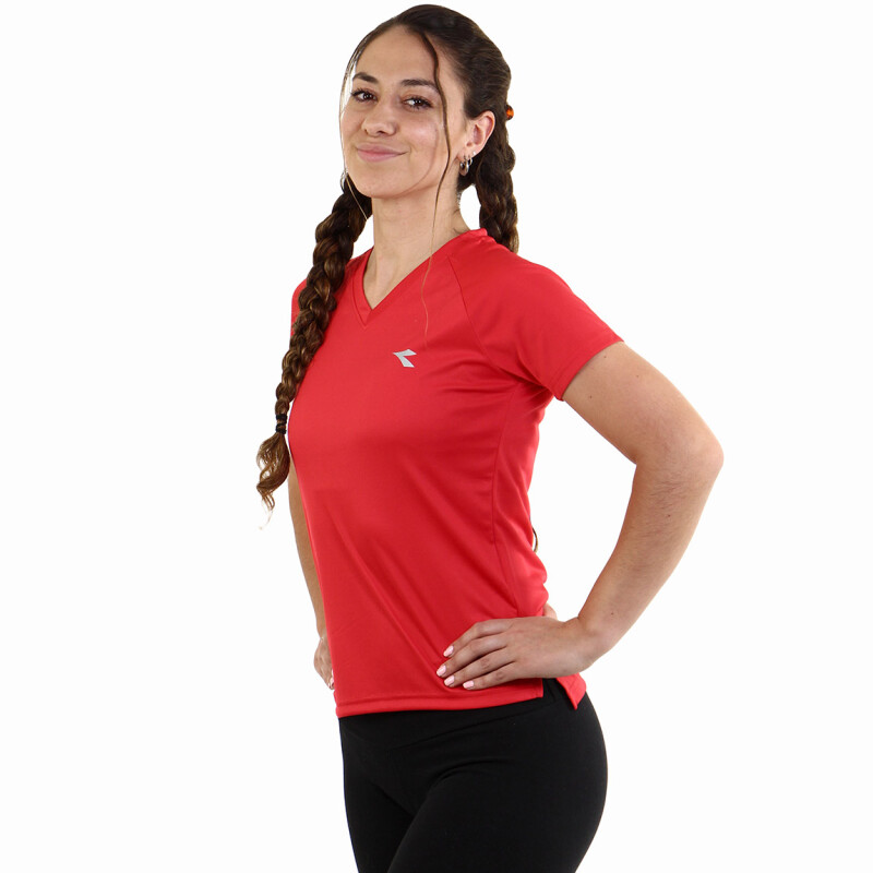 Diadora Ladie's Dry Fit T-Shirt - Red Rojo