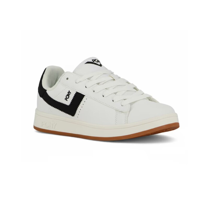 Championes Pony Lifestyle Square Pu Hombre Blanco-Negro