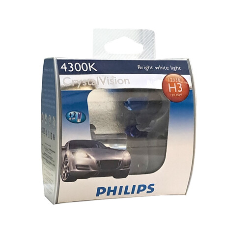 LAMPARA - HALOGENA 12V 55W H3 CRYSTAL VISION PACK X2 PHILIPS LAMPARA - HALOGENA 12V 55W H3 CRYSTAL VISION PACK X2 PHILIPS