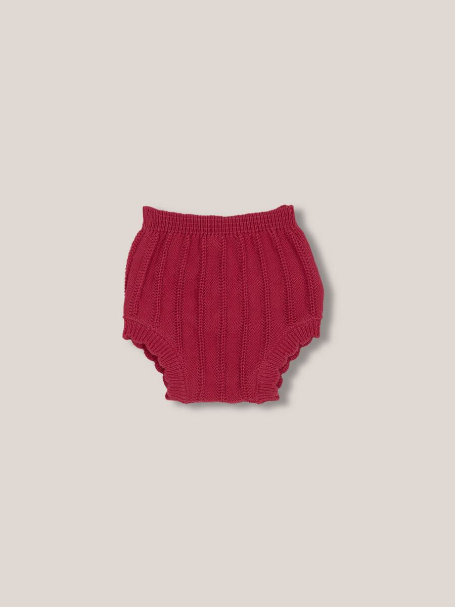Bombacho Punto Del Reves Rosa