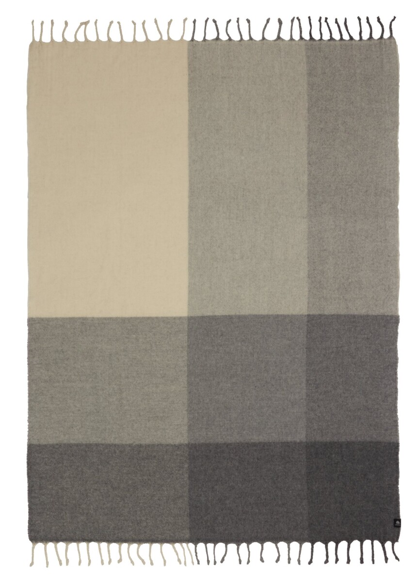 Manta throw LUNDKARSE 130x170 lana gris/beige 