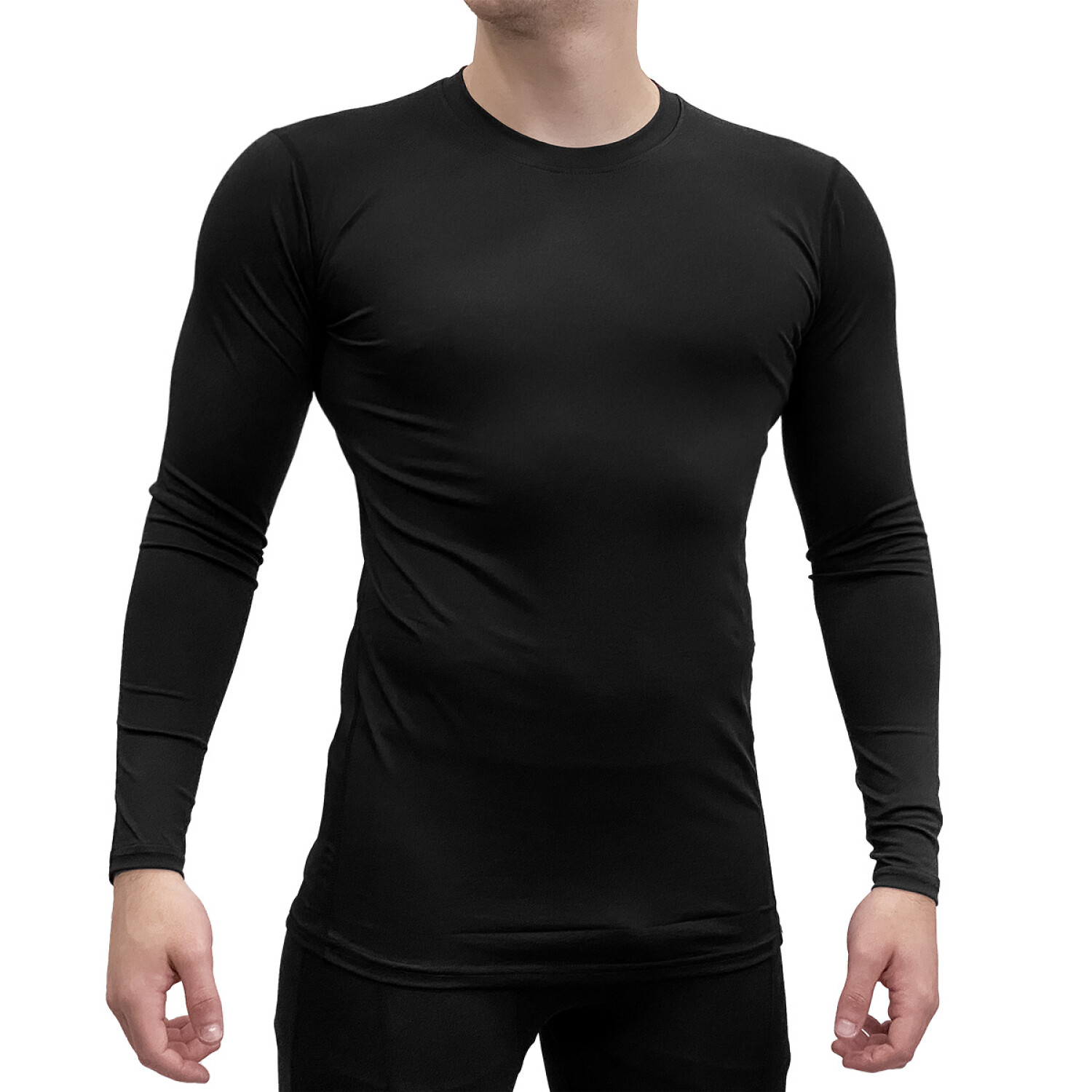 Camisa de compresión de manga larga para hombre, camiseta térmica de pesca,  para correr, para correr, para correr, para entrenamiento atlético, de