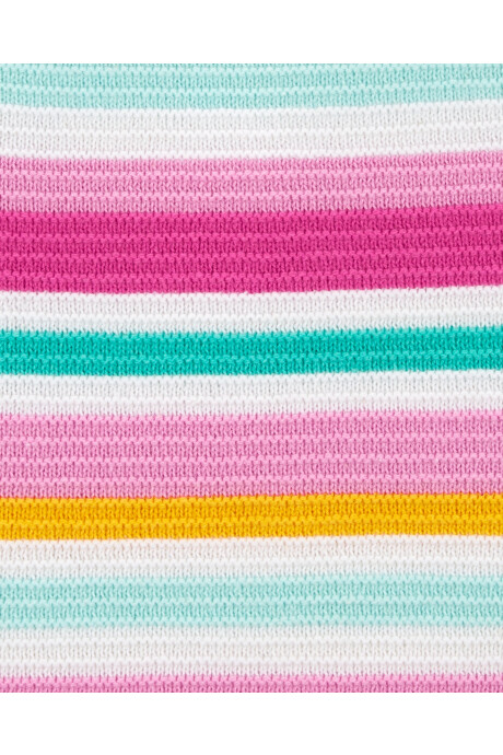 Musculosa a crochet, diseño a rayas Sin color