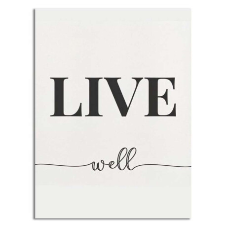 Cuadro Canvas 30X40Cm Live Well Cuadro Canvas 30X40Cm Live Well