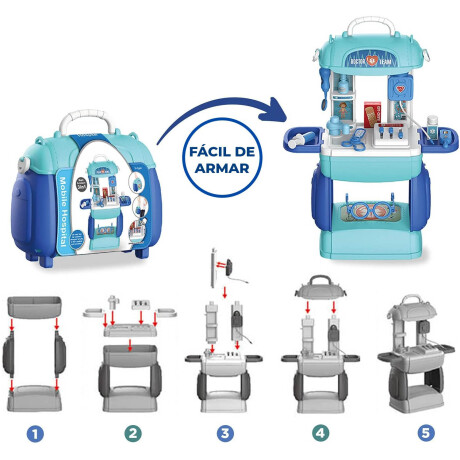Juego De Rol Set De Doctor Hospital En Valija 23 Accesorios Jug007009