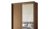Ropero Demócrata 2 Puertas Corredizas y Espejo - Linea Fit Marron