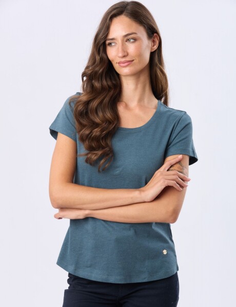 REMERA BÁSICA DE ALGODÓN Petroleo