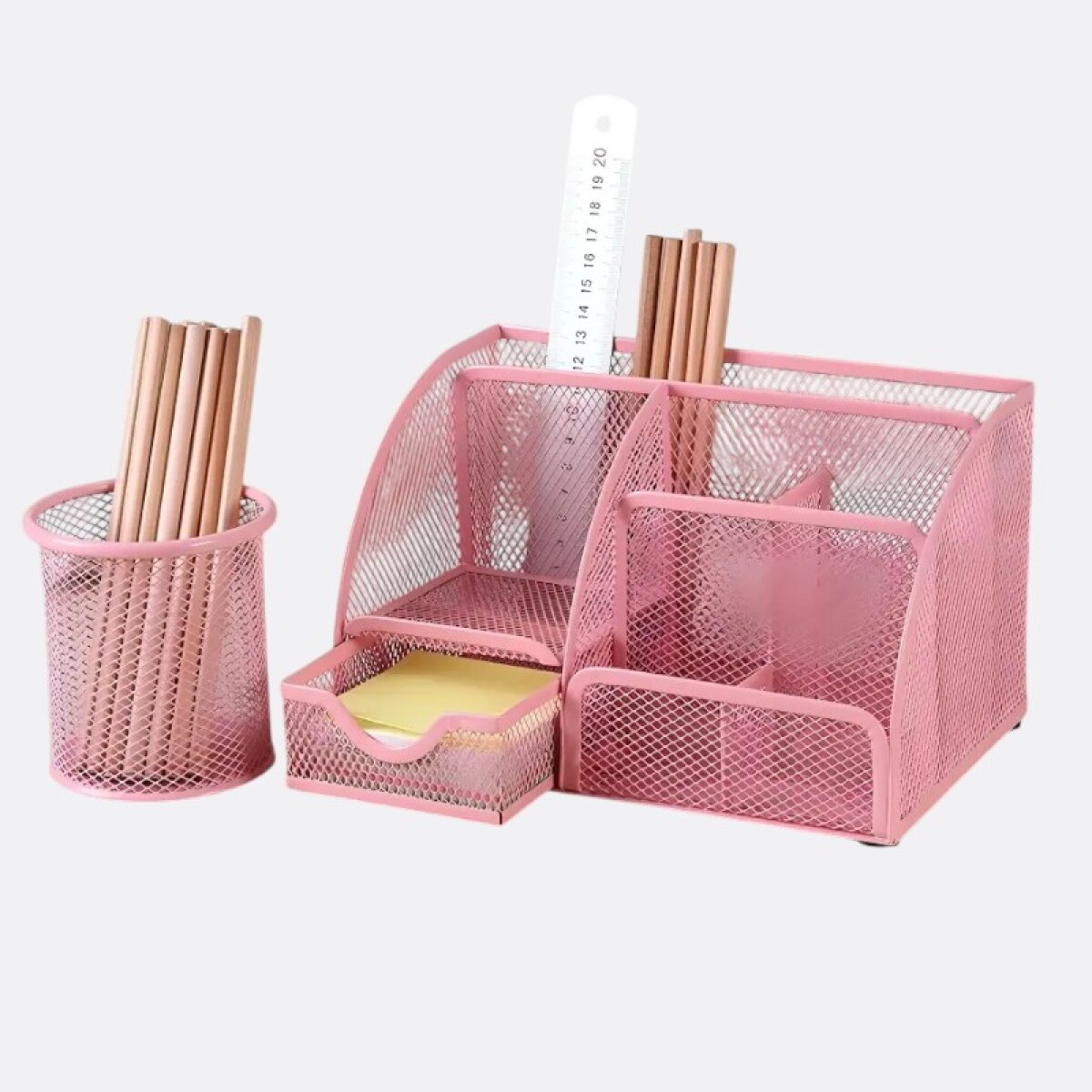 Set Organizador De Escritorio - Rosa 