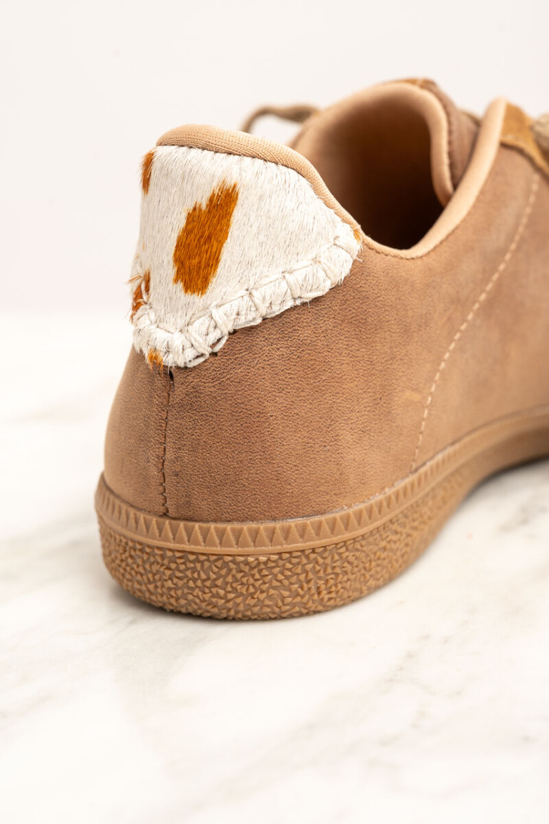 Zapatilla Gamuza Vaca Marron