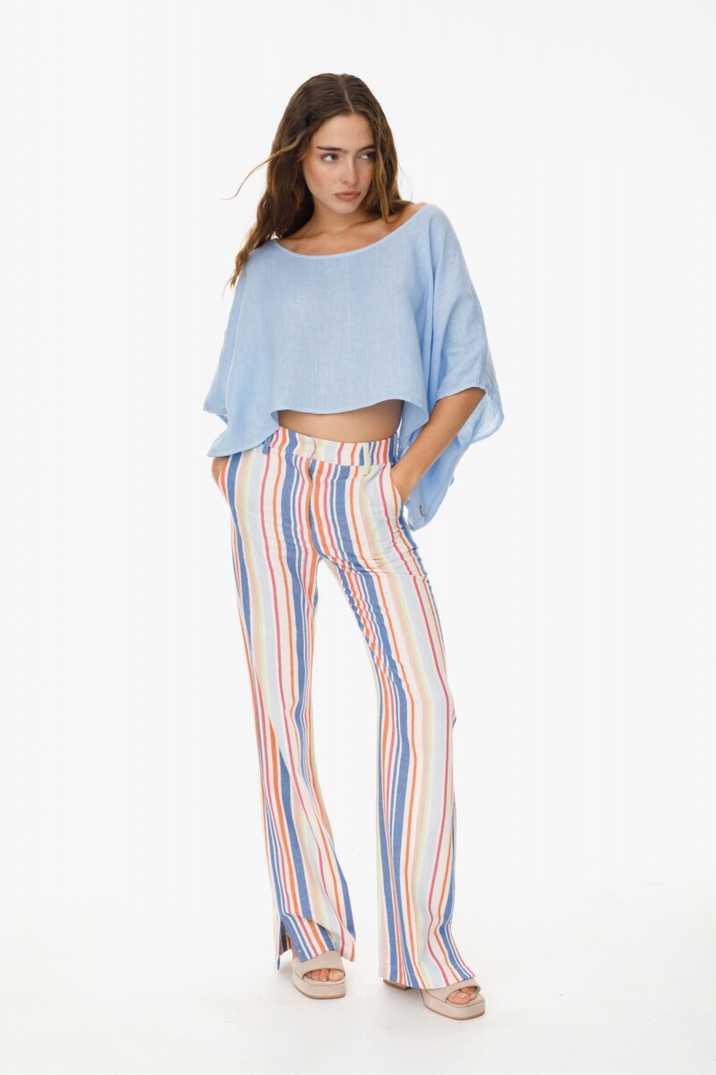 Blusa Beach Celeste