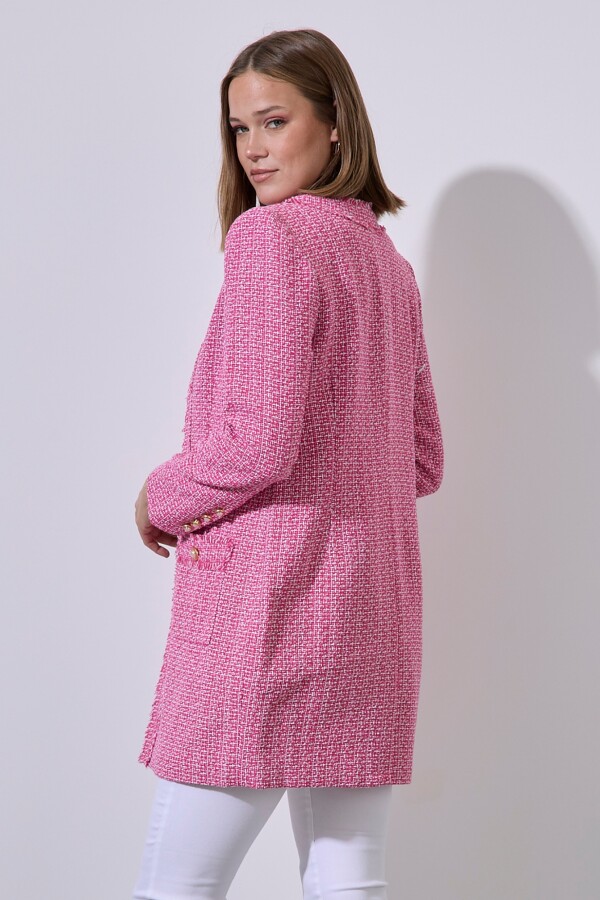 Chaqueta Tweed Larga ROSA/MULTI