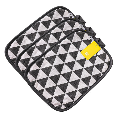 Agarradera de cocina anti caliente negro-blanca Agarradera De Cocina Anti Caliente Negro-blanca