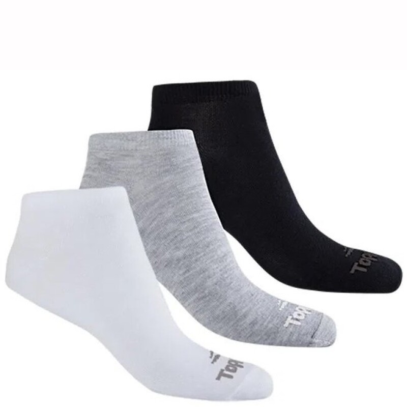 Medias Infantiles Topper x3 Soquete Kids Blanco - Gris - Negro