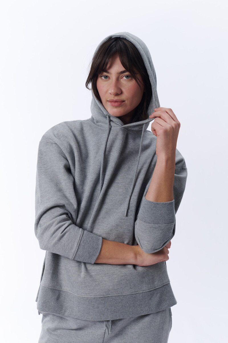 Canguro deportivo Oversize Gris Melange