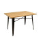 MESA TOLIX RECTANGULAR 120X70 Mesa De Comedor Rectangular Tolix 120x170 CM Negra
