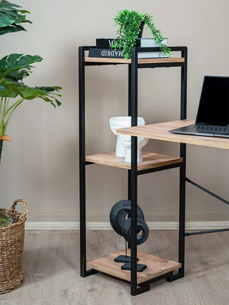 ESCRITORIO CON ESTANTERIA NEGRO