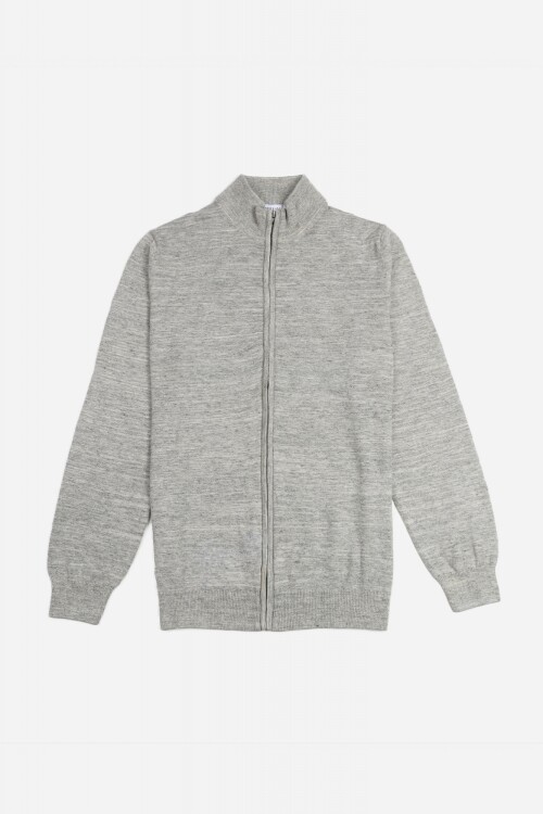 Campera tejida - Hombre GRIS MELANGE