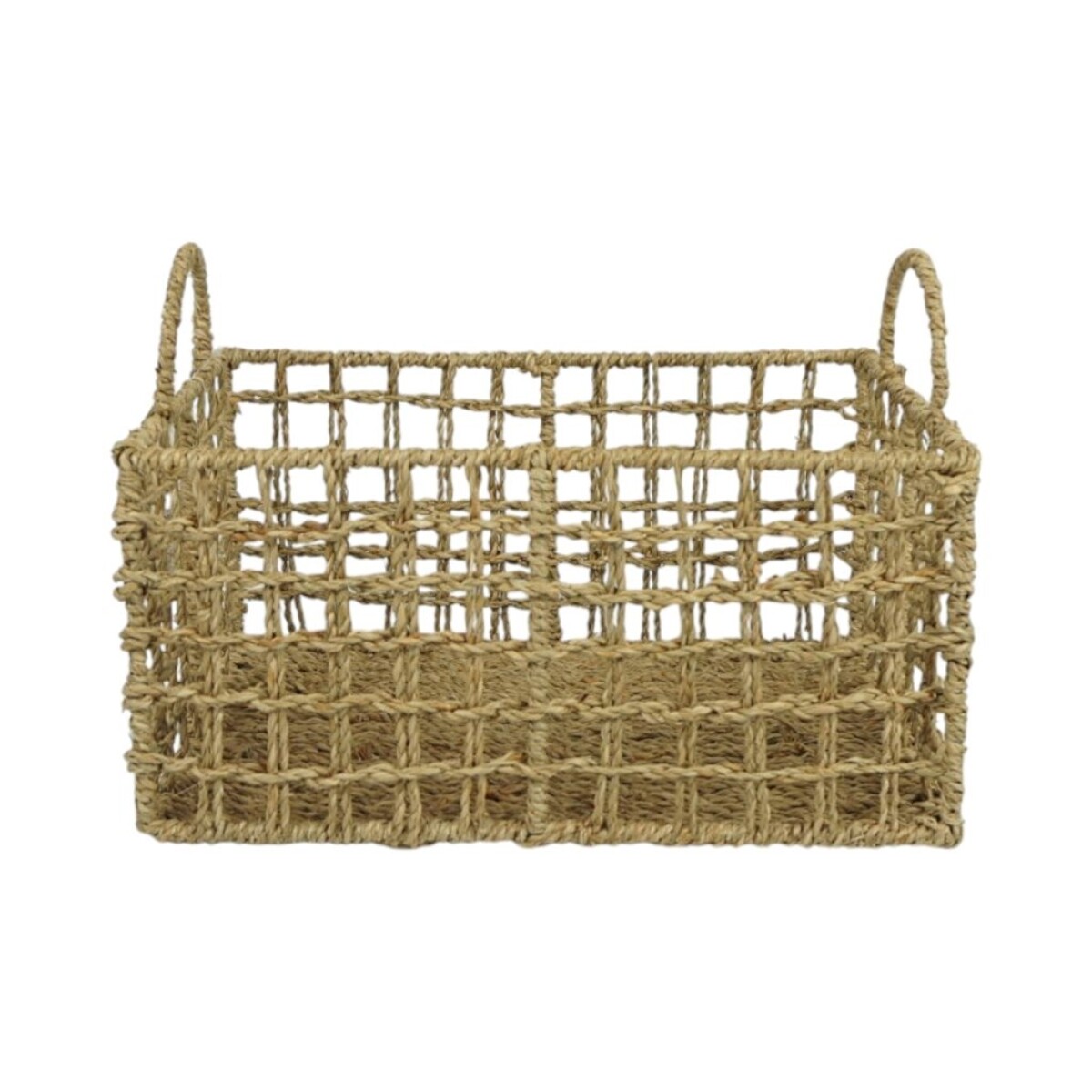 CESTO RECT. C/ASAS 33x23xh17/23CM SEAGRASS NATURAL 