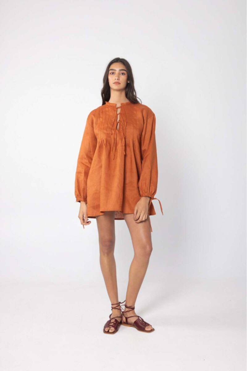 Vestido Coral - Terracota 