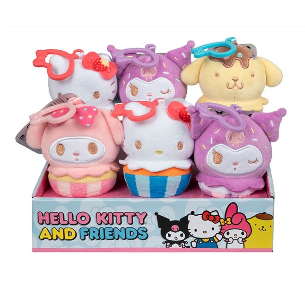 Peluche Hello Kitty con Clip HELLO KITTY PLUSH CLIP 4""""HKT0012