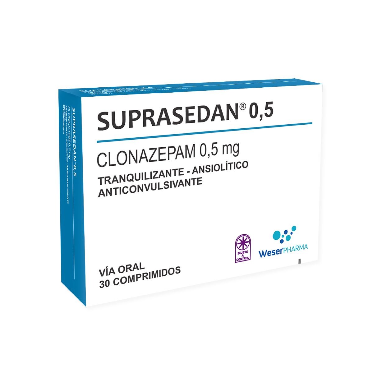 SUPRASEDAN 0,5 MG. CJ X 30 COMP. 